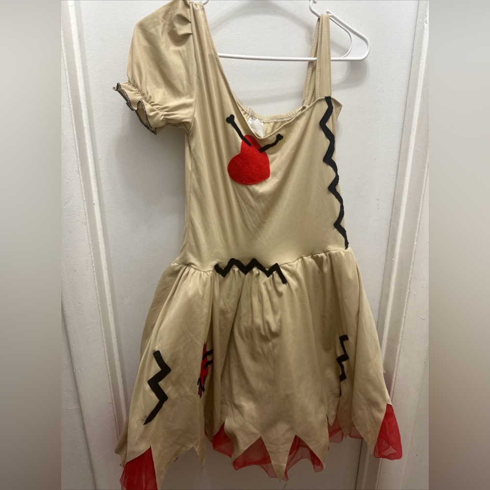 Spirit Halloween Girl's Voodoo Doll Costume Dress Sz xl 12-14 Cosplay Dress Up